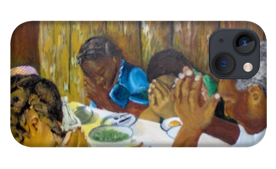 Prayer iPhone 13 Case featuring the painting Humble Gratitude by Saundra Johnson