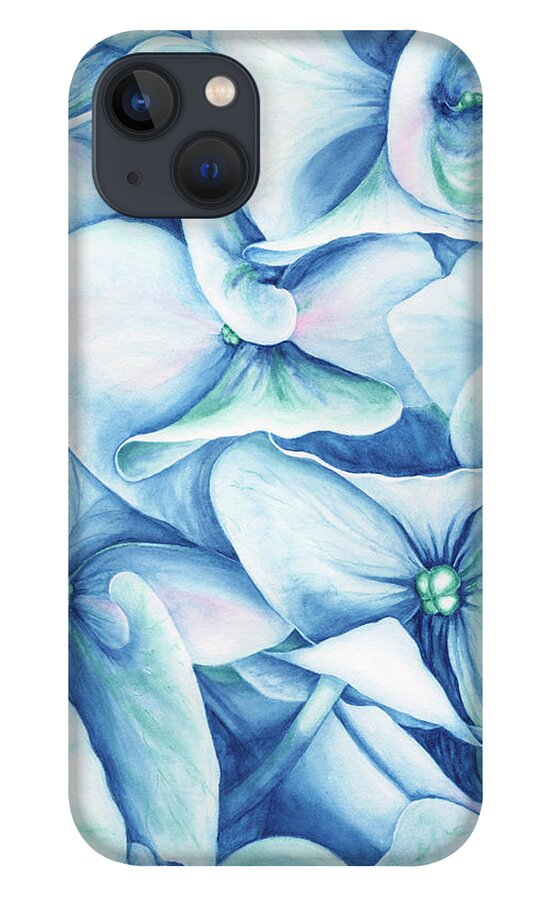 Floral iPhone 13 Case featuring the painting Hydrangea by Lori Taylor