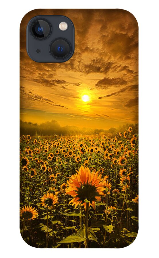 Sun Flowers iPhone 13 Case featuring the photograph I Believe In New Beginnings by Phil Koch