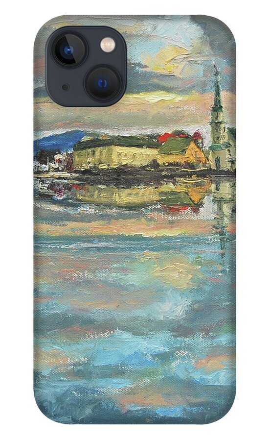 Oil iPhone 13 Case featuring the painting Icelandic 9 - Serene by Yen