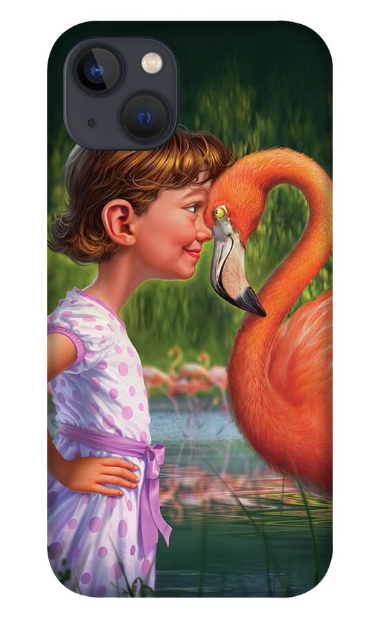 Flamingo iPhone 13 Case featuring the digital art In The Eye Of The Beholder by Mark Fredrickson