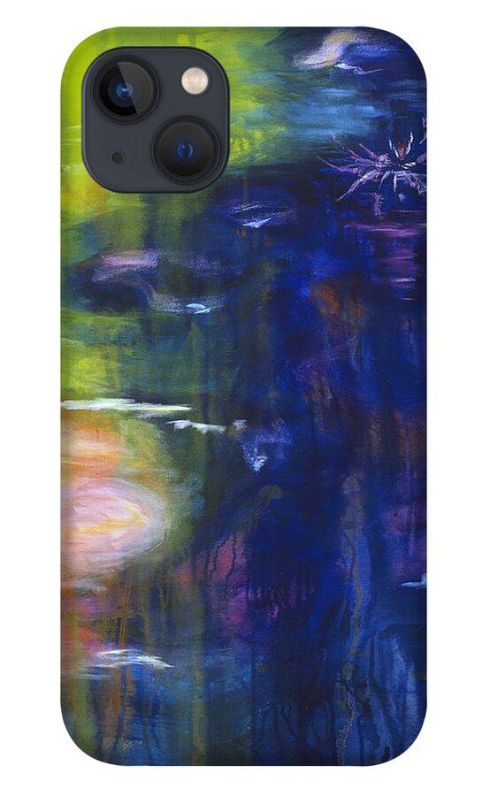 Abstract iPhone 13 Case featuring the painting In the Flow by Tara Moorman