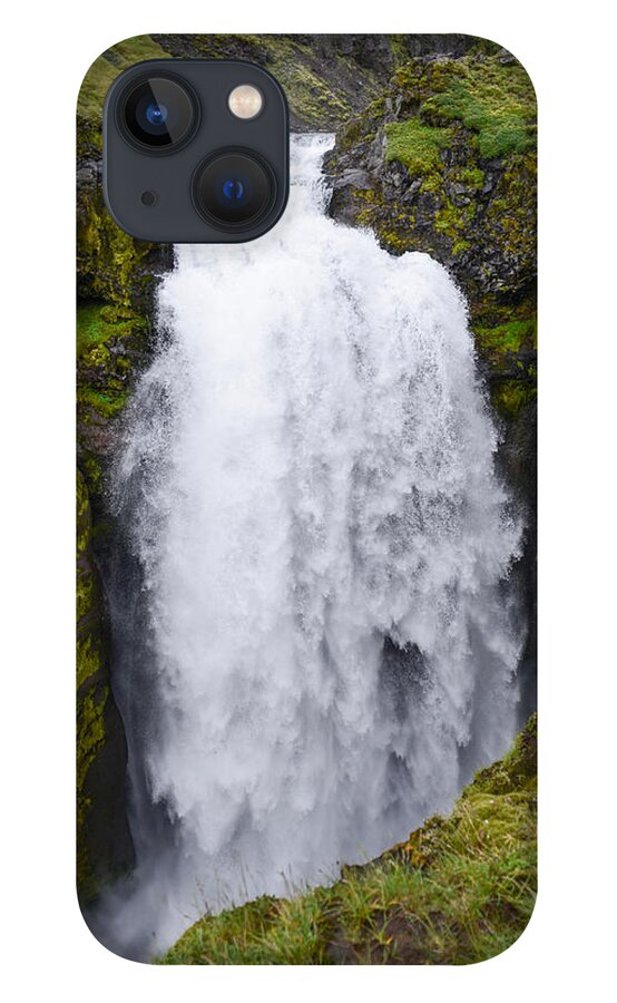 Iceland iPhone 13 Case featuring the photograph Into the Depths - Waterfall on Iceland's Fimmvorduhals Trail by Alex Blondeau