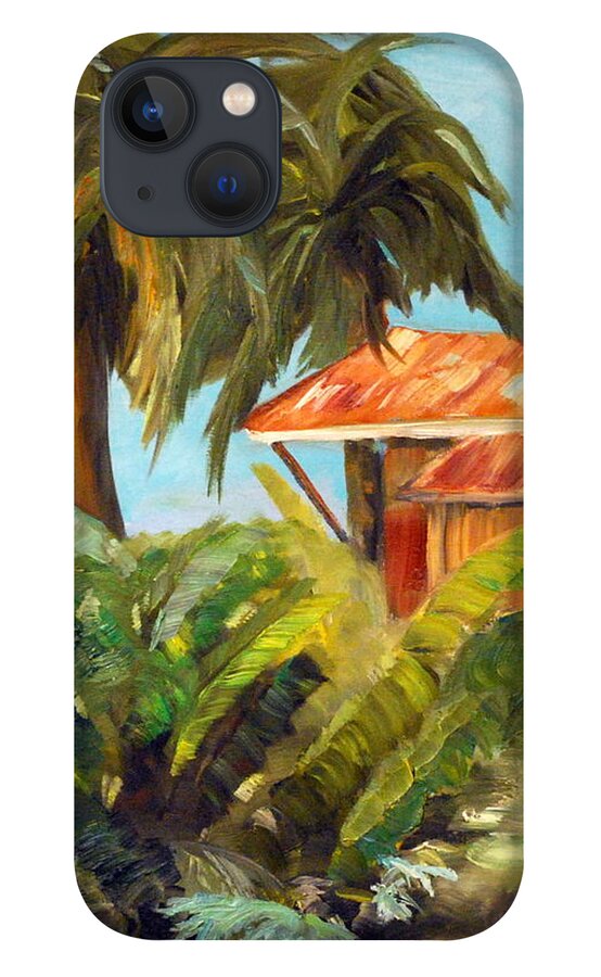 Tropical iPhone 13 Case featuring the painting Island Sugar Shack by Phil Burton