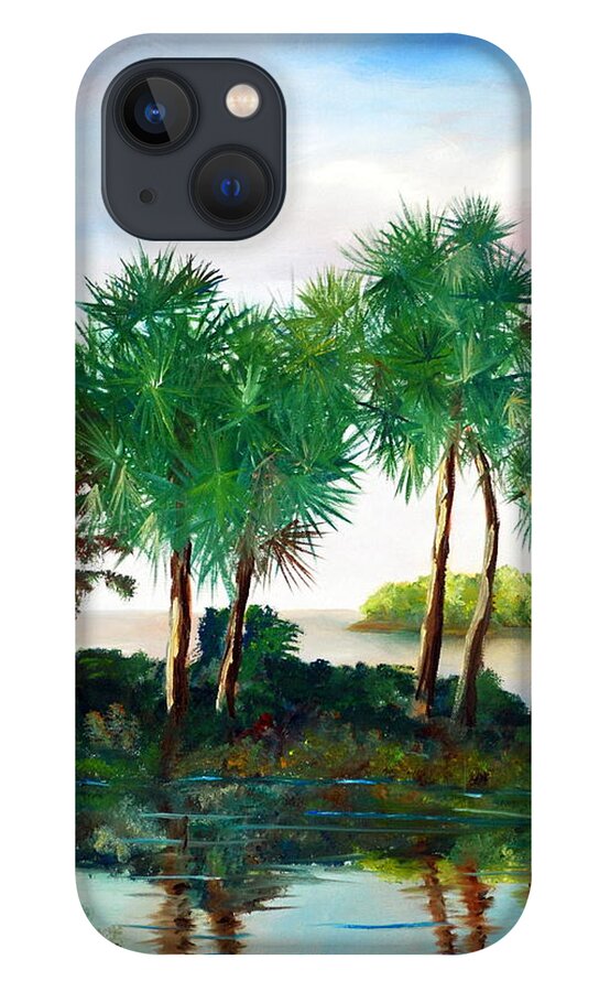 Palms iPhone 13 Case featuring the painting Isle of Palms by Phil Burton