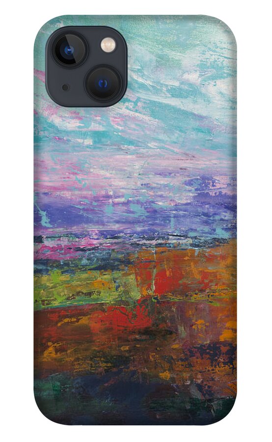 Landscape iPhone 13 Case featuring the painting It Rained That Day by Linda Bailey