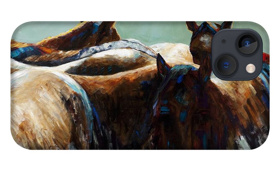Equine Art iPhone 13 Case featuring the painting Its All About the Brush Stroke by Frances Marino