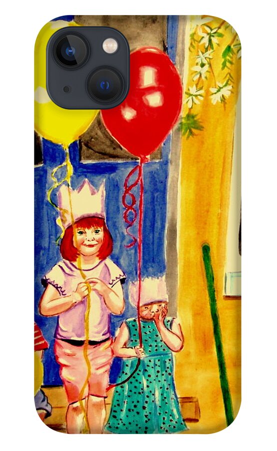 Childhood iPhone 13 Case featuring the painting Its My Party by Rusty Gladdish