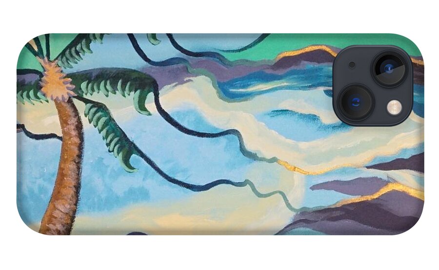 Jamaica iPhone 13 Case featuring the painting Jamaican Sea Breeze by Jan Steinle
