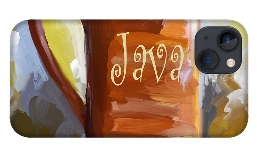 Coffee iPhone 13 Case featuring the painting Java Coffee Cup by Jai Johnson