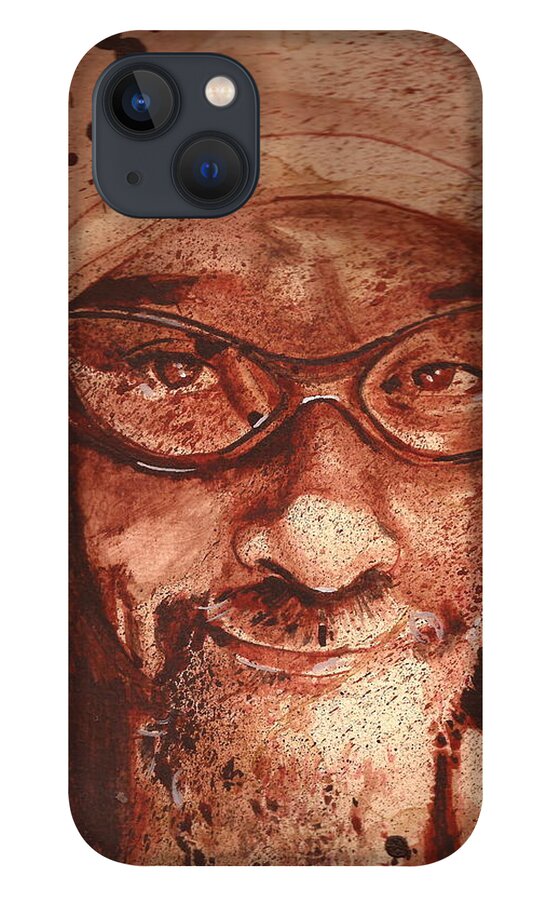 Ryan Almighty iPhone 13 Case featuring the painting JERM SNAP - portrait by Ryan Almighty