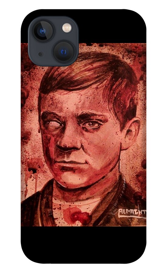 Ryan Almighty iPhone 13 Case featuring the painting JESSE POMEROY fresh blood by Ryan Almighty