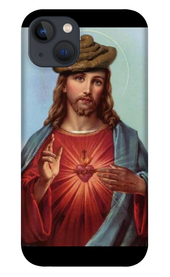 Jesus iPhone 13 Case featuring the digital art Jesus In A Poop Hat by Ryan Almighty