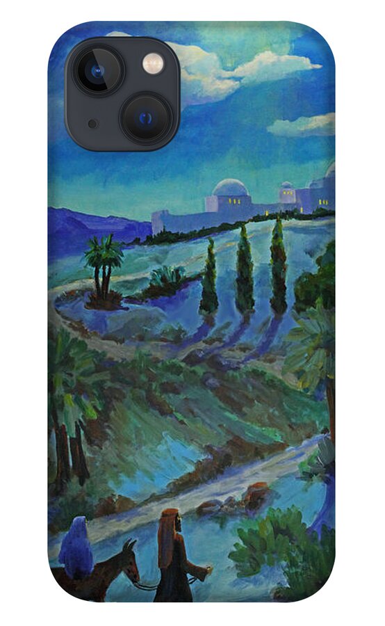 Christian Art iPhone 13 Case featuring the painting No room in the Inn by Maria Hunt