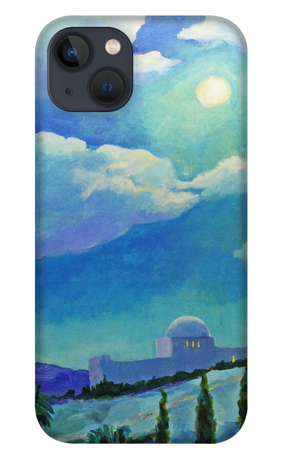 Christian Art iPhone 13 Case featuring the painting On a Cold Winter's Night by Maria Hunt