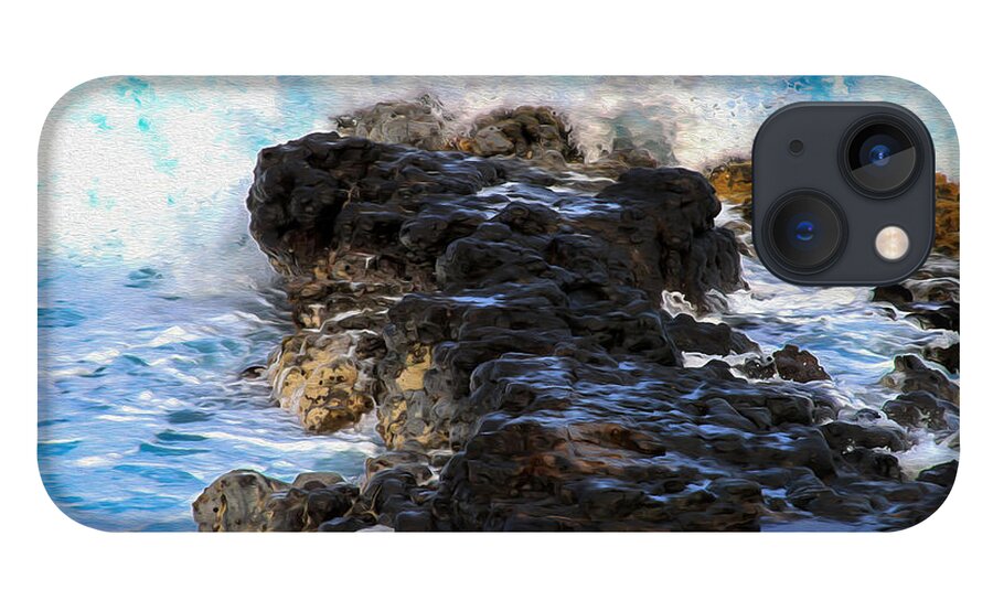 Bonnie Follett iPhone 13 Case featuring the photograph Kauai Rock Splash by Bonnie Follett