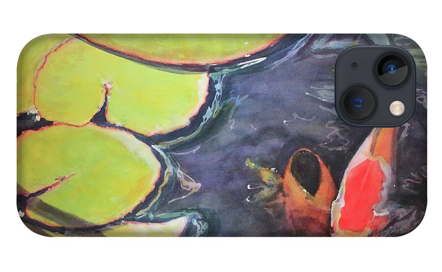 Koi iPhone 13 Case featuring the painting Koi Pond by Madeleine Arnett