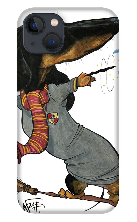 Dog Portrait iPhone 13 Case featuring the drawing Kusnierczak 3551 by John LaFree