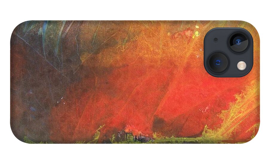 Colors iPhone 13 Case featuring the painting La Caleta del Diablo by Jackie Mueller-Jones
