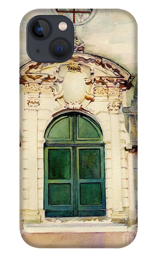 Porte iPhone 13 Case featuring the painting La Porte du Palais by Francoise Chauray