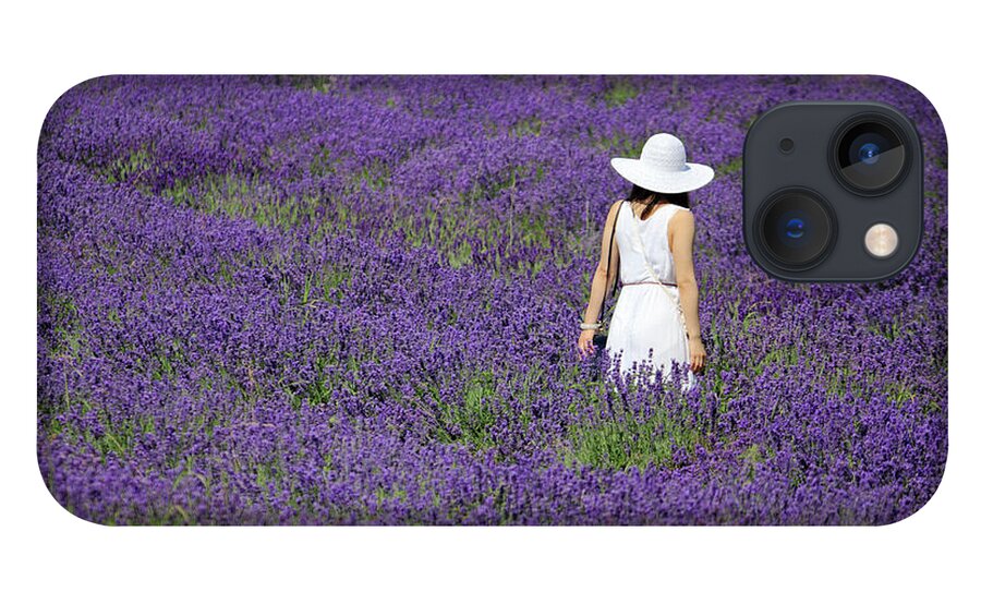 Lady In Lavender Field iPhone 13 Case featuring the photograph Lady in Lavender Field by Julia Gavin