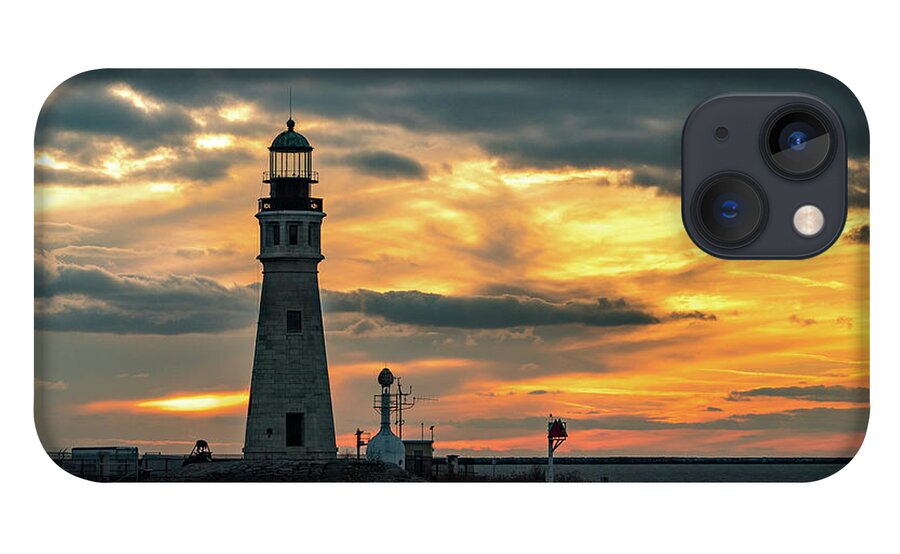Sunset iPhone 13 Case featuring the photograph Lake Erie Lighthouse by Dave Niedbala