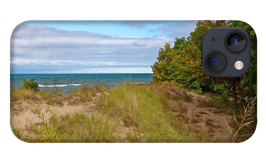 Great Lakes iPhone 13 Case featuring the photograph Lake Michigan Shore by Peter Ponzio