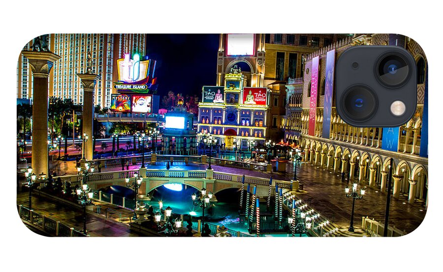 Las Vegas iPhone 13 Case featuring the photograph Las Vegas Lights by Lev Kaytsner
