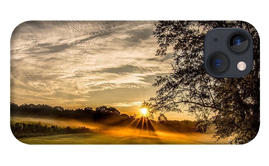 Lawn iPhone 13 Case featuring the photograph Lawn Sunrise by Metaphor Photo