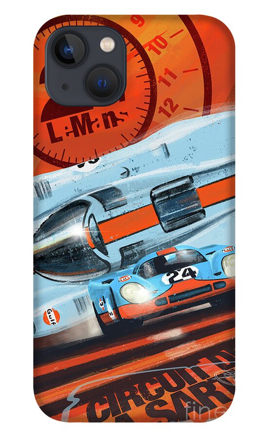 Le Mans iPhone 13 Case featuring the painting Le Mans 24H by Sassan Filsoof