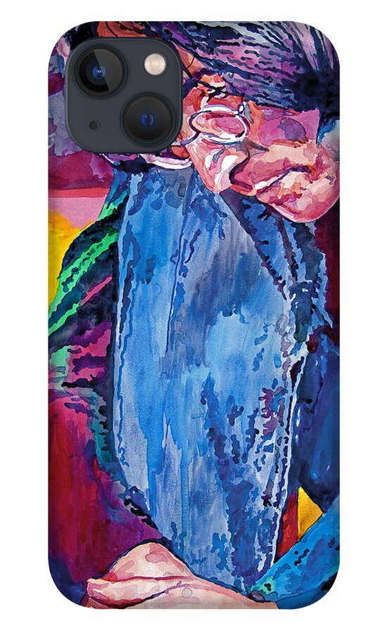 Rock Star iPhone 13 Case featuring the painting Lennon In Repose by David Lloyd Glover