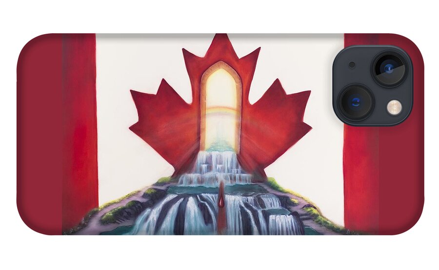 Prophetic Painting iPhone 13 Case featuring the painting Let The River Flow by Jeanette Sthamann