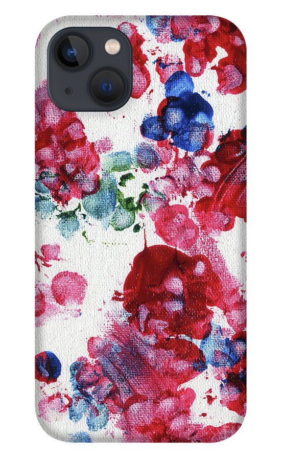 Lian Xin Art iPhone 13 Case featuring the painting Lian's Garden 3 by Antony Galbraith
