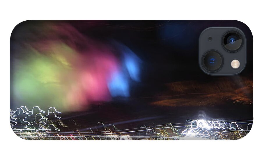 Light iPhone 13 Case featuring the photograph Light Paintings - No 1 - Lightning Squared by Kathy Corday