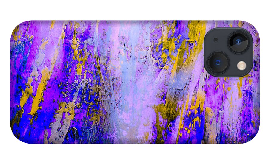 Painting-abstract Acrylic iPhone 13 Case featuring the painting Light Shining Through My Window Of Lavender and Gold by Catalina Walker