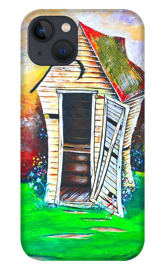 Out House iPhone 13 Case featuring the painting Lil Outhouse by Arthur Covington