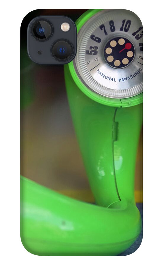 Radio iPhone 13 Case featuring the photograph Lime Green Twisted Radio by Matthew Bamberg