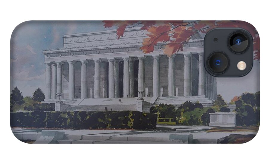 Lincoln Memorial iPhone 13 Case featuring the painting Lincoln Memorial by Paul N Norton