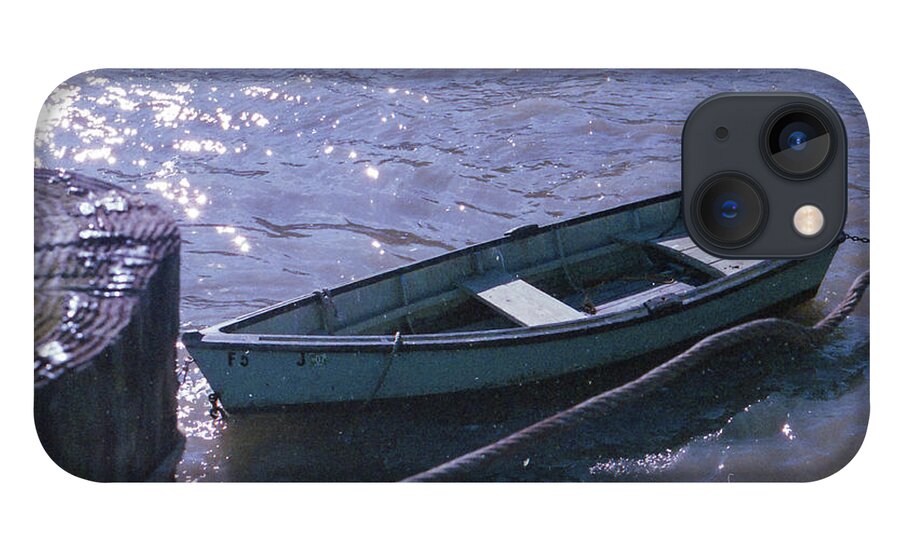 Boat iPhone 13 Case featuring the photograph Little Blue Boat by Ana V Ramirez