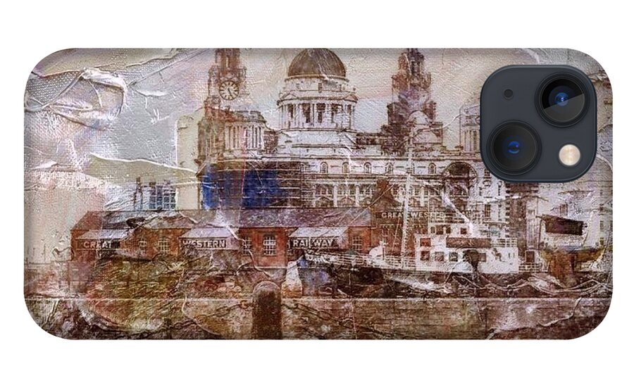 Liverpool iPhone 13 Case featuring the painting Liverpool by Mark Taylor