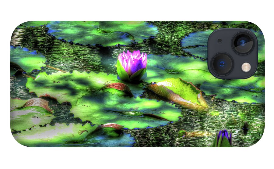 Water Lily iPhone 13 Case featuring the digital art Lone Lily by Kathleen Illes