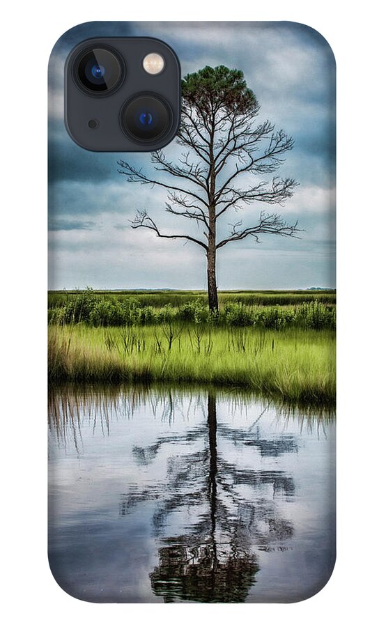 Tree iPhone 13 Case featuring the photograph Lone Tree Reflected by Erika Fawcett