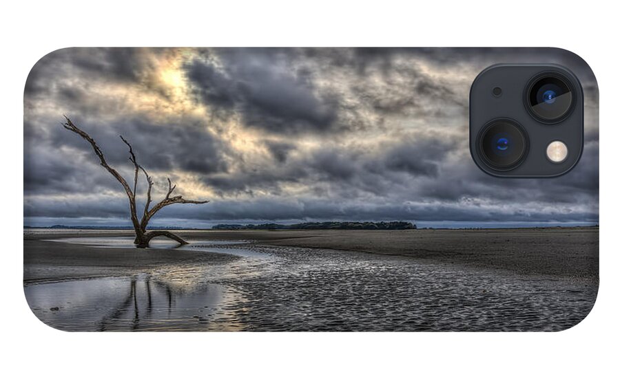 Tree iPhone 13 Case featuring the photograph Lone Tree Under Moody Skies by Harry B Brown