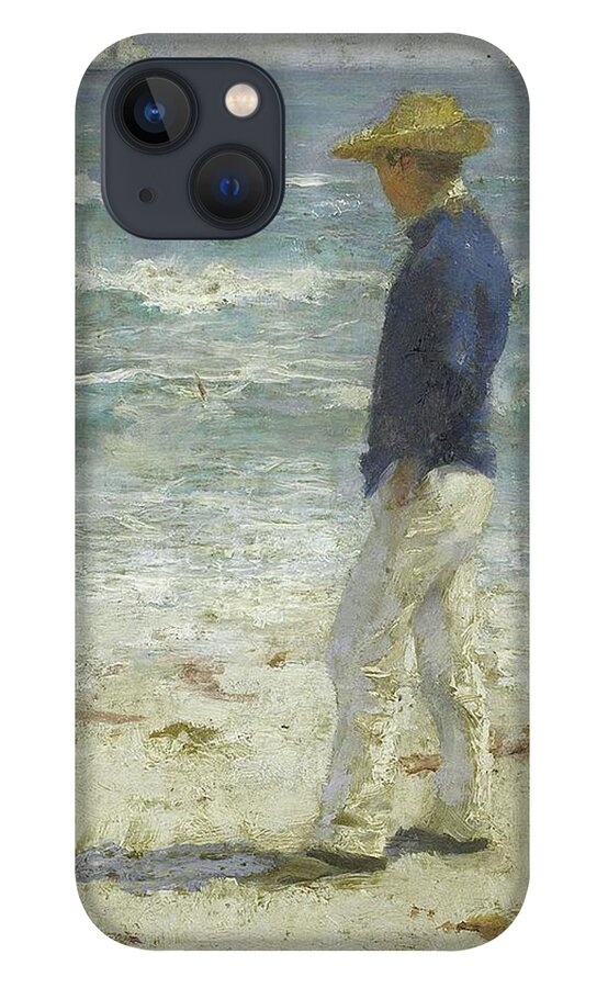 Looking iPhone 13 Case featuring the painting Looking Out to Sea by Henry Scott Tuke