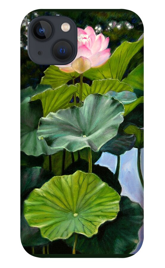 Lotus Flower iPhone 13 Case featuring the painting Lotus Rising by John Lautermilch