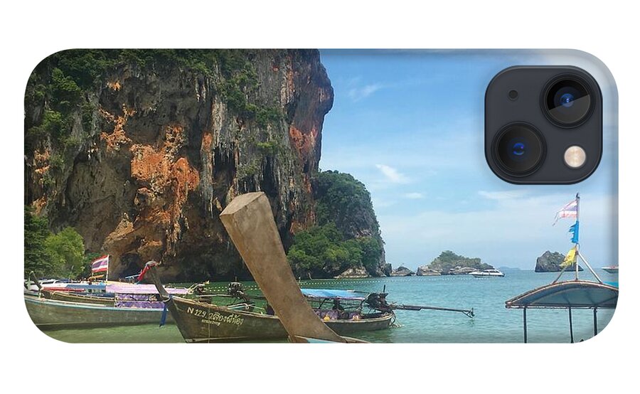 Thailand iPhone 13 Case featuring the photograph Lounging Longboats by Ell Wills