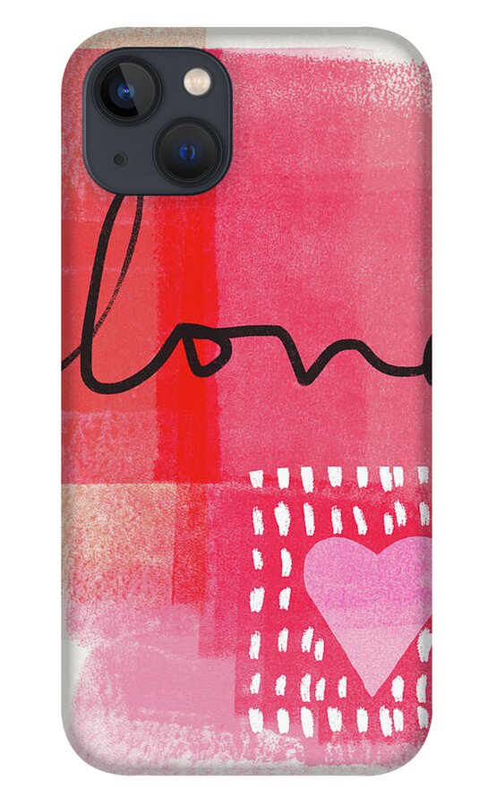 Love iPhone 13 Case featuring the mixed media Love Notes- Art by Linda Woods by Linda Woods