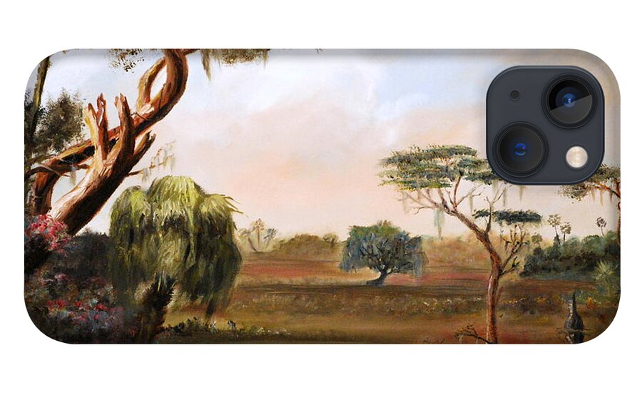 Low Country iPhone 13 Case featuring the painting Low Country Swamp by Phil Burton