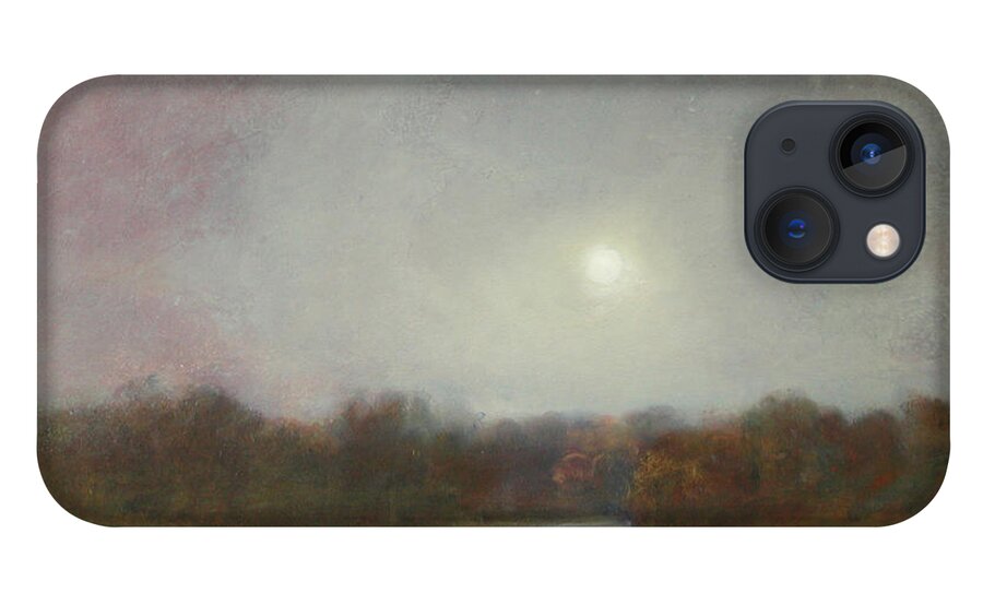 Moon iPhone 13 Case featuring the painting Lunar 14 by David Ladmore