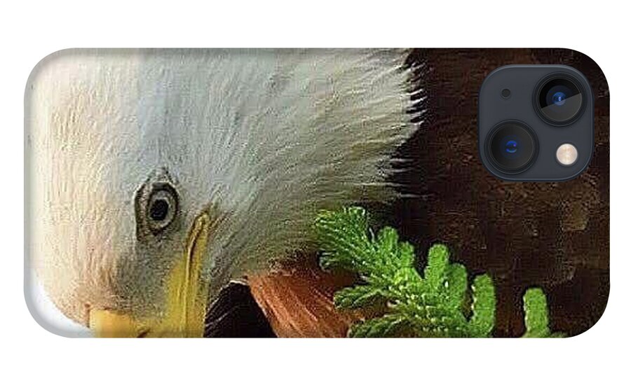 Bald Eagle iPhone 13 Case featuring the photograph M15 close up by Liz Grindstaff
